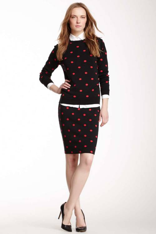 i-love-polka-dots:Joan Vass Reversible Polka Dot Skirt