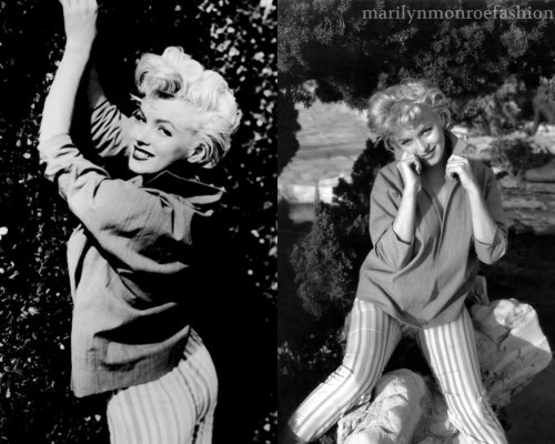 Shirt and trousers that Marilyn had on photoshoot with Ted Baron in 1954.You can wear it on autumn o