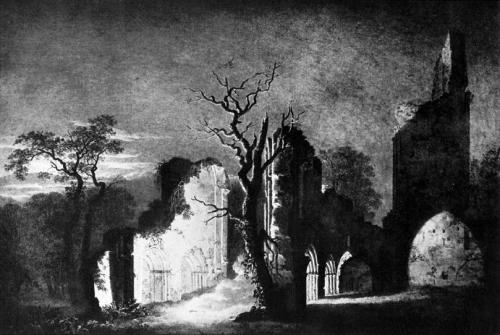 artist-friedrich:West facade of the ruins of Eldena, Caspar David Friedrich