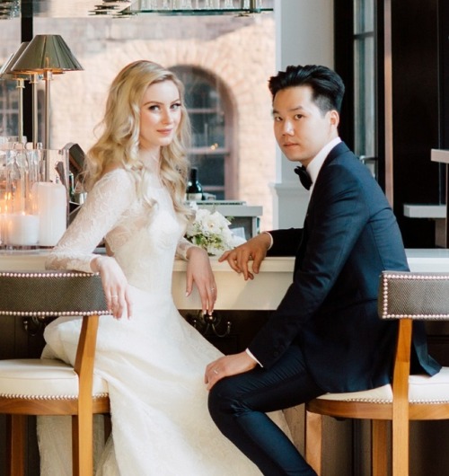 rulesdonotapplytome:Asian Guy With his Beautiful White Wife On Their Wedding Day!