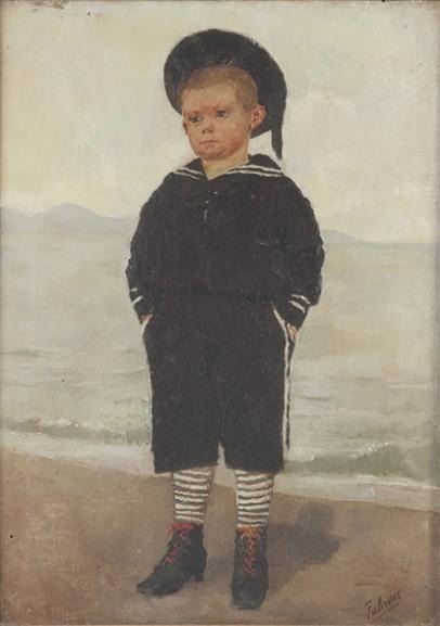 Luigi Fabron (1855–1905)Young sailor near the sea