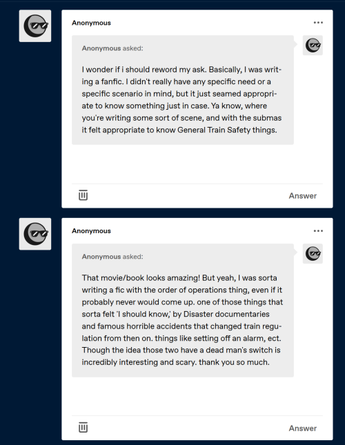 I presume that these are from the same anon? I’m glad I was able to help you out! The dead man