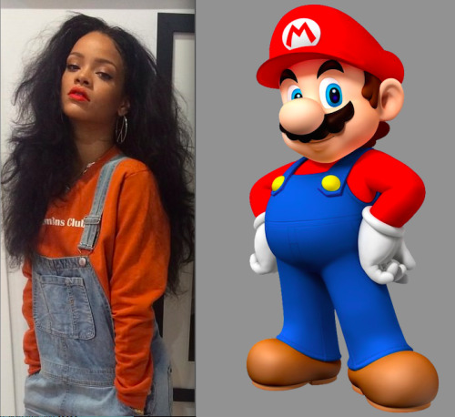 ruinedchildhood:  Rihanna cosplaying Mario Party