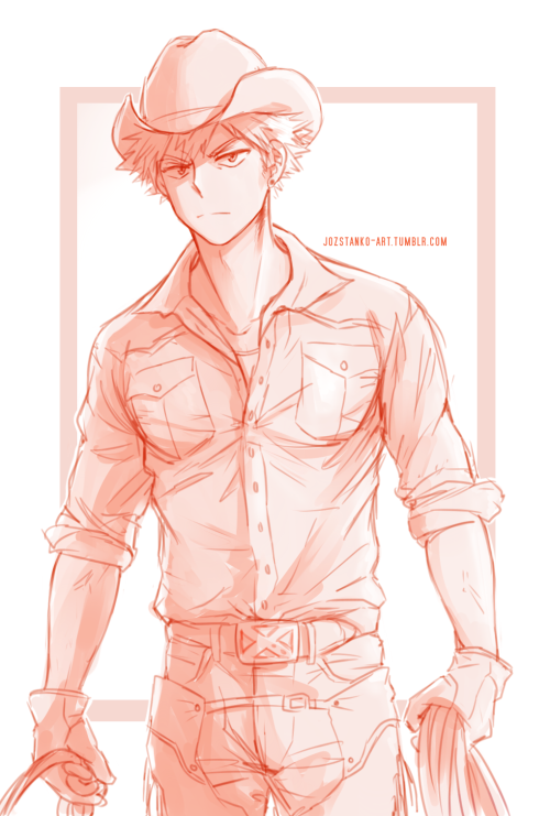 kingkatsuki: katsukikitten: jozstanko-art: @thecowboykatsuki-anon‘s cowboy au has been living rent f