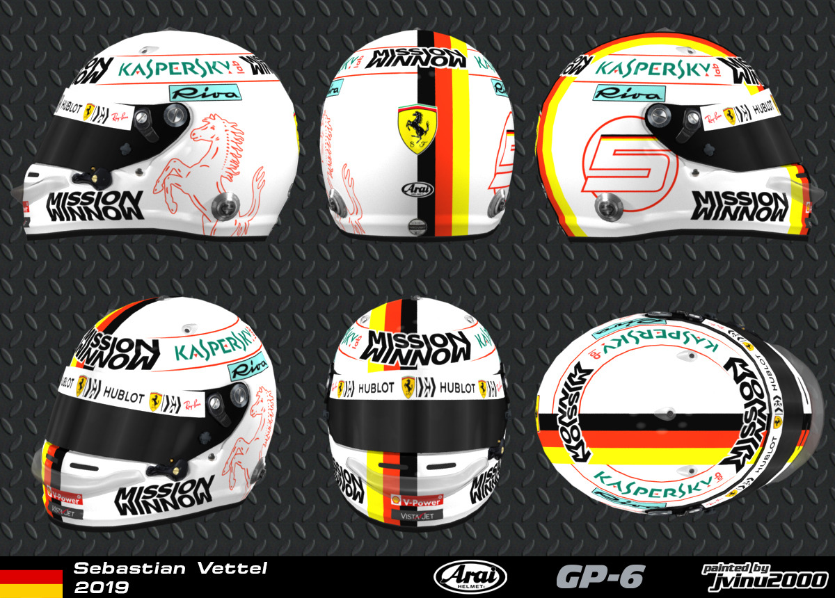 3d Racing Helmets Sebastian Vettel Helmet 2019 Download