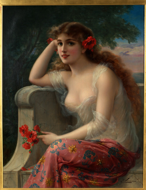 “Dziewczyna z makami”by Emile Vernon