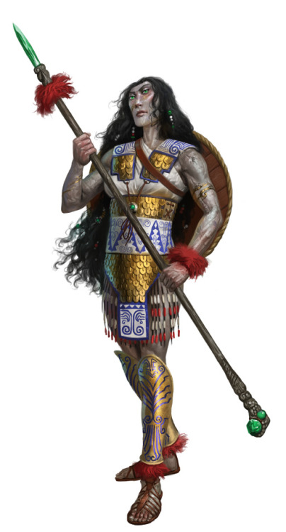 Moai Amazon! Warrior woman created for Good Devil Press