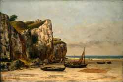 artist-courbet:  Beach in Normandy, 1872, Gustave CourbetSize: 90.2x61.3 cmMedium: oil, canvas