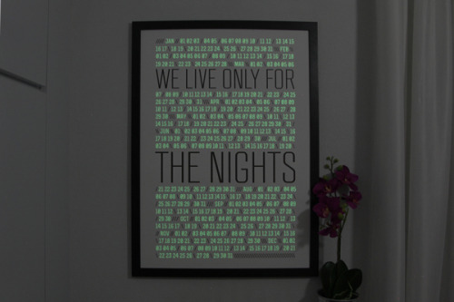 betype:  Night Calendar Poster 2014 by Maria Deligiorgi