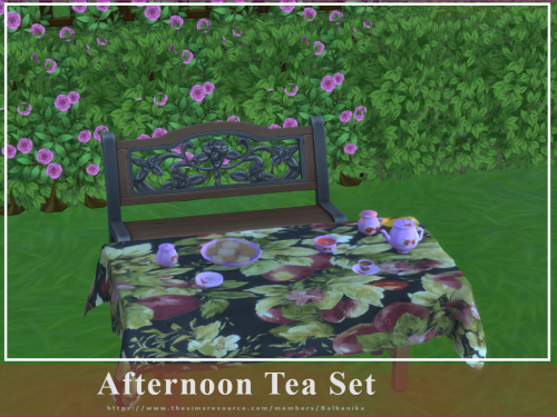 balkanikabg:Afternoon Tea SetBrand new porcelain tea set clutter. Includes 9 objects.All meshed by m