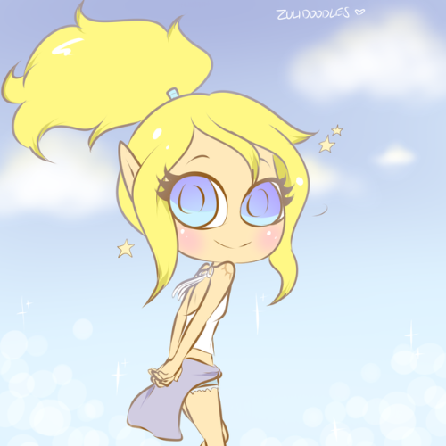 [[Some casual Janna I felt inspired to draw from the last comic and also from the beautiful spring w
