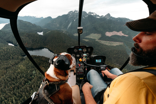 Exploring the skies with Mr. Bentley the Dog + his master and pilot, Bradley Friesen. See more photo