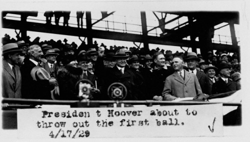 Presidential First Pitches (Part 1) Taft, 1910 Wilson, 1916 Hoover, 1929 Roosevelt, 1933 Eisenhower, 1957 Kennedy, 1963 Nixon, 1969 