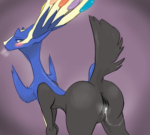 lucariofan97:  Female Xerneas by request porn pictures