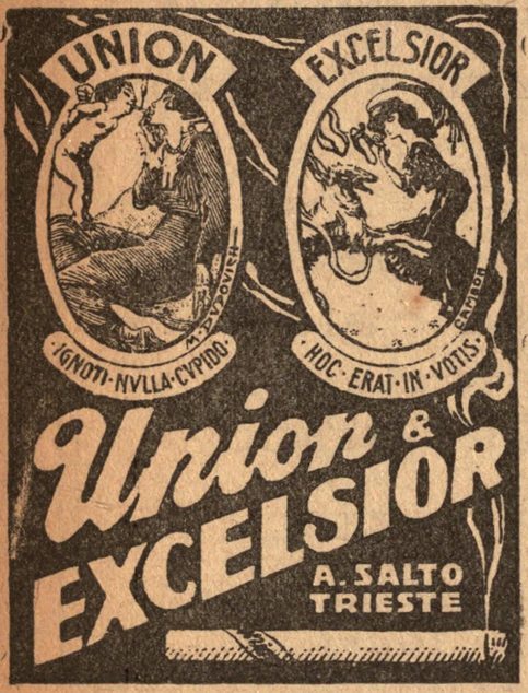 Union &amp; Excelsior(Trattasi di due marche di cartine per sigarette, reclamizzate dalla ditta 