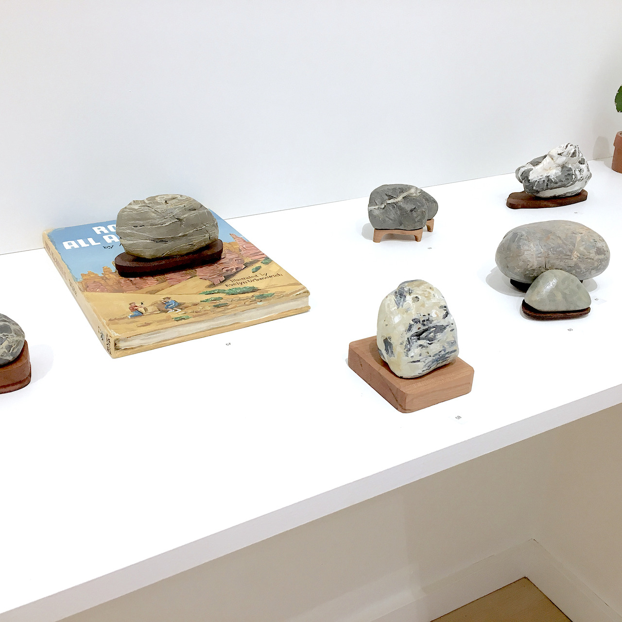 UNTITLED PROJECT: MOUNTAIN/ROCK SHOP, Oil paint on carved wood, 2019 >> Untitled Project: Mountain/Rock Shop is an investigation of a particular place through objects and images — in particular, hand-carved and painted rocks based on real rocks...