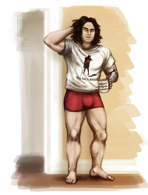 phoenixgryphon:Some super belated Beefy Bucky exchange art for @lasenbyphoenixI ended up pinch hitti