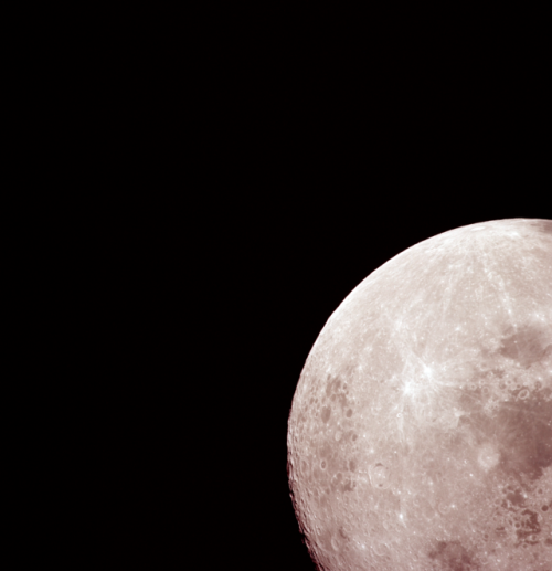 humanoidhistory:The Moon photographed during the Apollo 14 mission, February 1971.