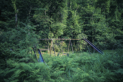 thefrogsapothecary: gitsandshiggles: elugraphy: Abandoned  playground in forest 02. @andreakont