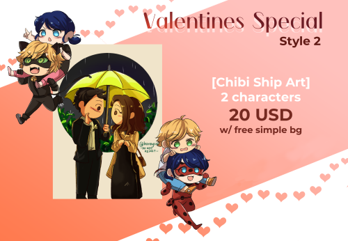 Will be opening commissions again for 2021, starting with the Valentines theme! From February 6- 28,