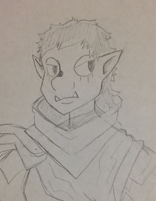 Sketch of my dnd Cleric Gromm Aurelius, Half-Orc Cleric.