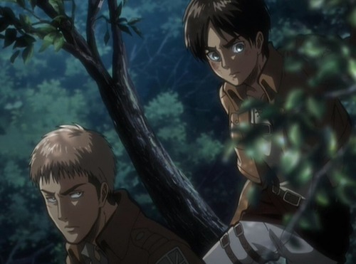 snk-officially-drawn:  Jean and Eren in newest SNK OVA 