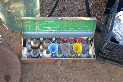 hqcreations:I love exploring flea markets!  Look at what I found this time: a soil test kit that can