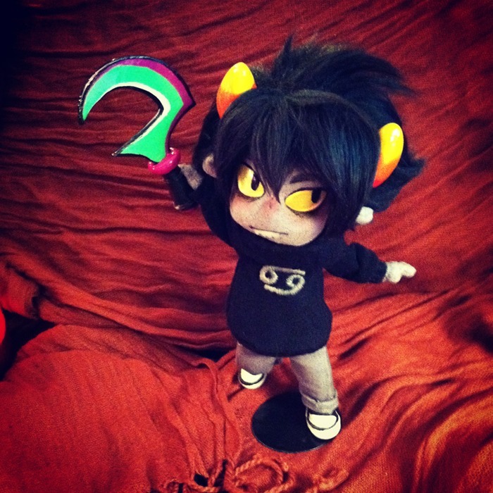 thischick25:  pukind:  Karkat Vantas posing armature plush! Finally got pictures