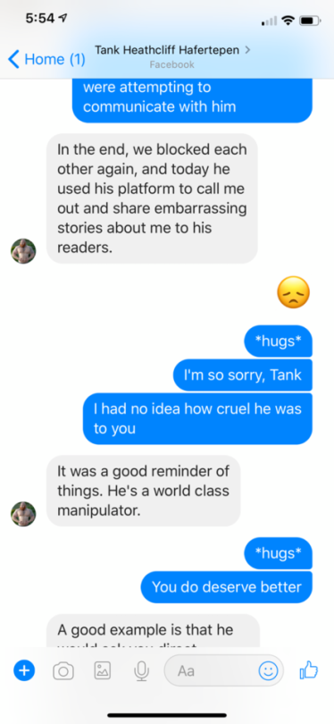 10ft2:       I knew Jack. I had fallen in love with him a long time ago. He chatted for hours, sharing photos back and forth of our day. A beautiful soul. We were gonna meet one day. He was going to show me Seattle… And then it all stopped. He unfriended