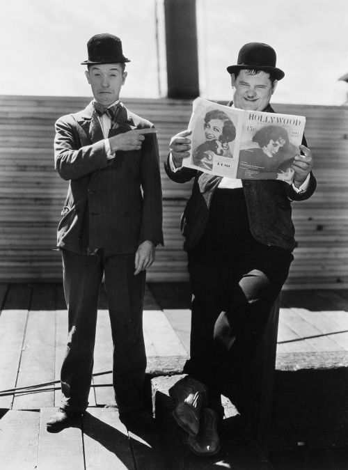 mylovelydeadfriends:Stan Laurel and Oliver Hardy, ca. 1930s