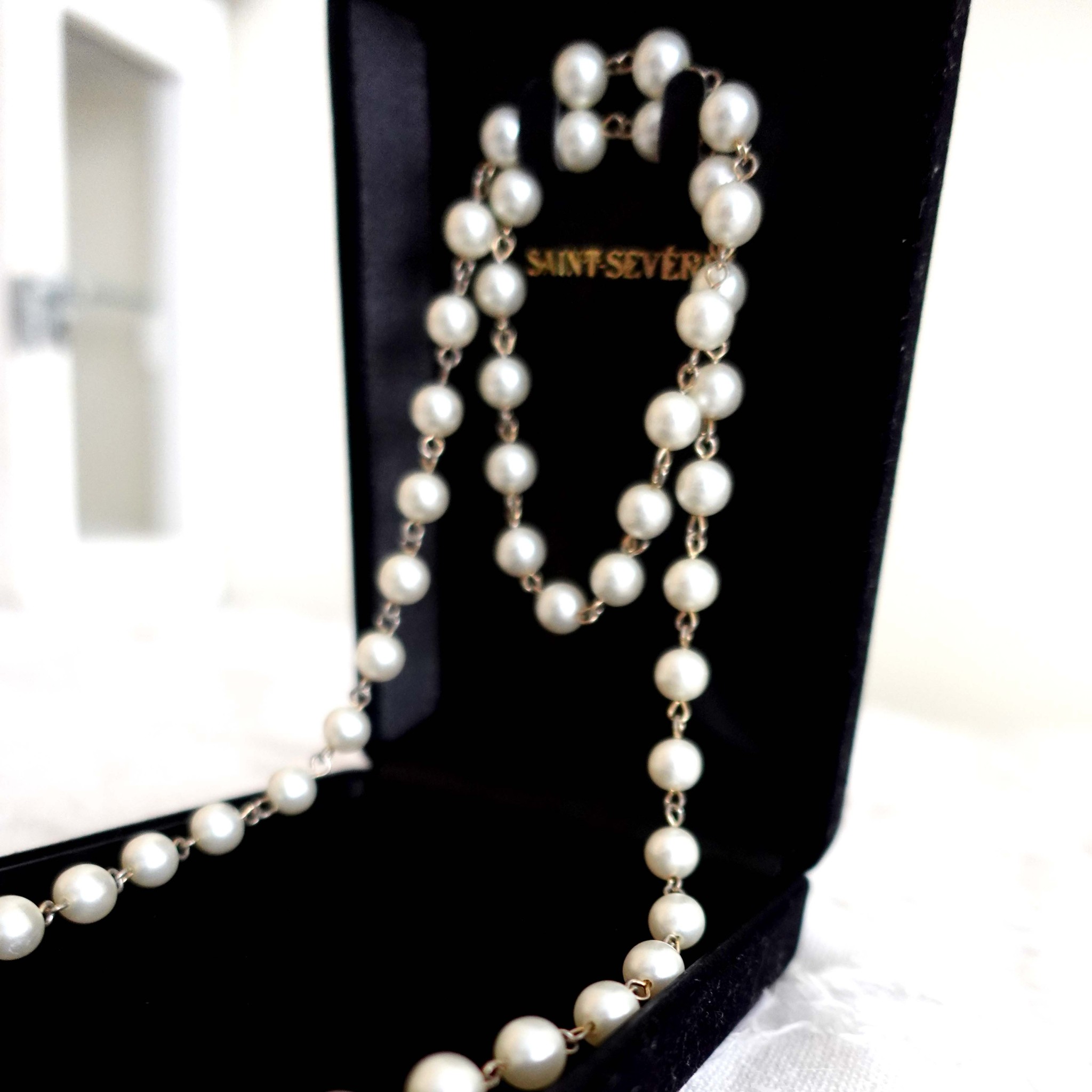 Vintage exquisite resin pearl necklace necklace Chanel style vintage  Wenqing Japanese second-hand medieval jewelry - Shop Mr.Travel Genius  Antique shop Necklaces - Pinkoi