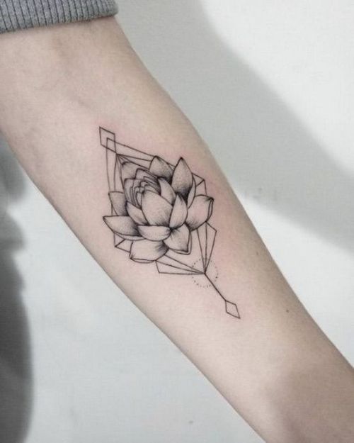 classylittletattoos:  geometric lotus flower… 