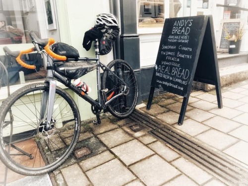 mtbcymru: First stop, coffee and bread from @andysbread #bikepacking #goodfriday  __________________