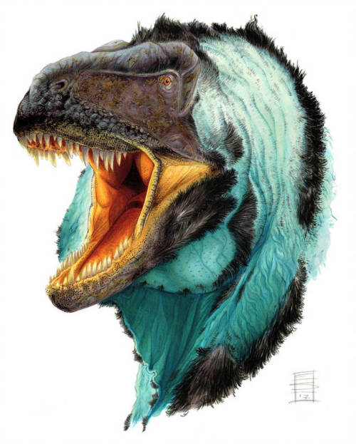 esmaniottoart: Horner’s Frightful Lizard_Daspletosaurus horneri. Acrylic inks, 2017.Supervisio