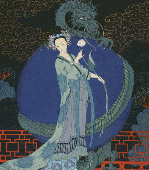 the-evil-clergyman:Turandot, Princess of China by Georges Barbier (1922)