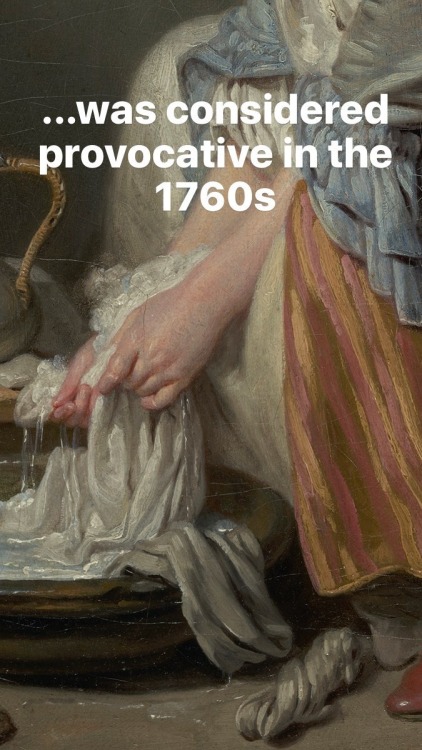 licieoic:  rush-keating:  npr:  thegetty:  The story behind The Laundress.  This is so good. -Emily  I find that hard to reconcile with how 18th century dresses had boobs practically hanging out of them. Maybe the chest wasn’t as sexualized as the ankles