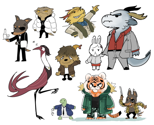 sappyscarfy:Found some old doodlesYakuza animals!