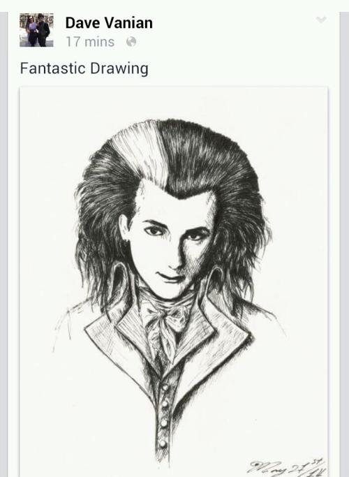 dykevanian:lorenzocheney your Vanian art has made it to facebook!Cool! But did they leave a link to 