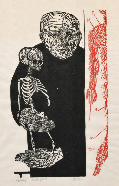themacabrenbold:  Leonard Baskin Anatomist. 1952