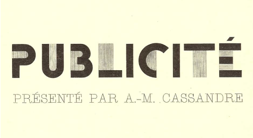 Cassandre, Publicité – Portfolio about publicity and typography, 1929. Éditions d Art Charles Moreau
