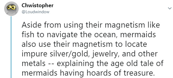 theblackqueen-ofmyheart:  otherwindow:     Mermaid, sensing a pirate ship 5km away: