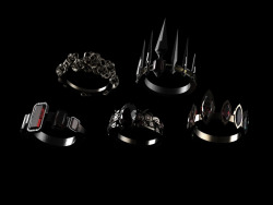 theweirwoodhall:  Targaryen crowns as rings.