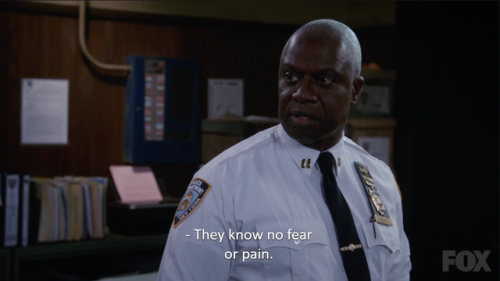lesbianshepard:please watch brooklyn 99 “those rats have eaten the purest cocaine in the histo