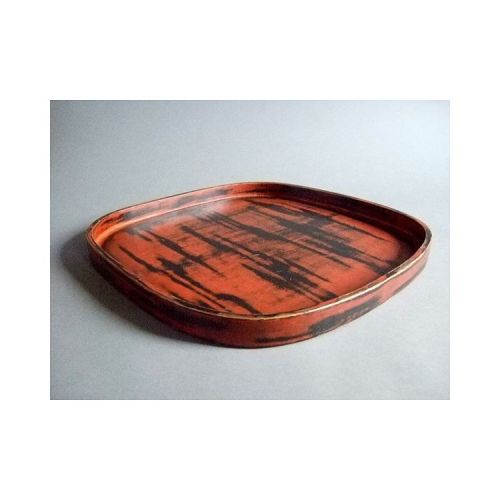 tatami-antiques:  Japanese Kyo-Negoro lacquered tray Meiji period (Dealer: Sezuan antiques &