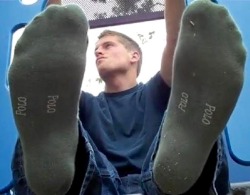 lifeunderstraightmensfeet:  The slave catches a rare glimpse of his Master in his full glory. That supreme aura, that infectious nonchalance, that pride inherent to a Straight Elite.  Moments later, those superior feet are pressed down on the slave’s