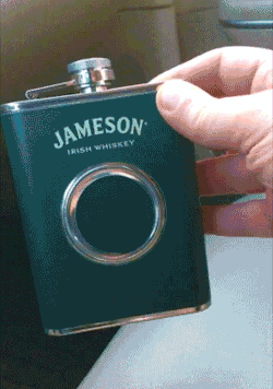 novelty-gift-ideas: Shot Glass in a Flask