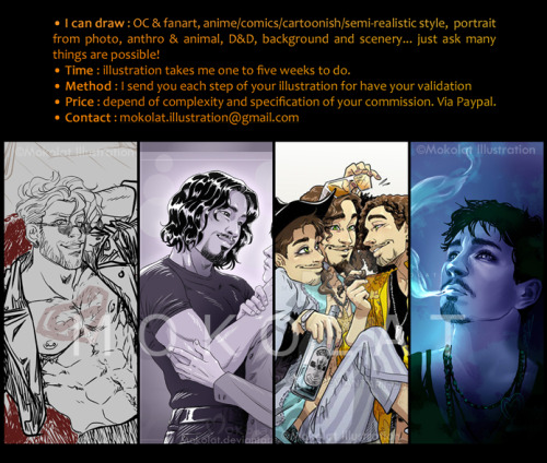 Mokolat's Social Medias And Commissions