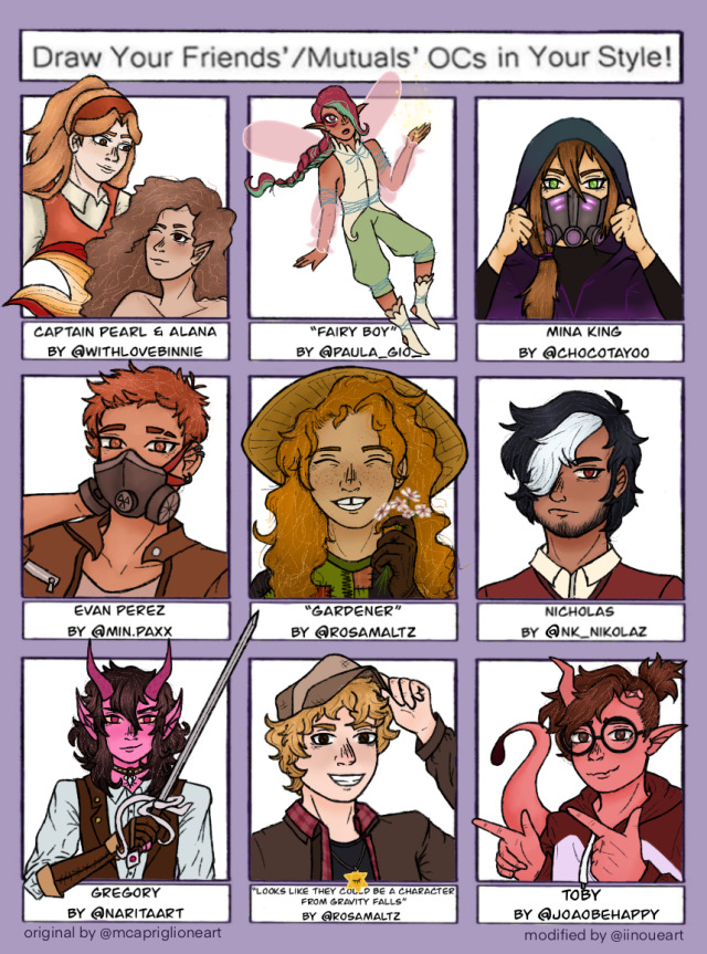 draw your mutuals ocs in your style on Tumblr