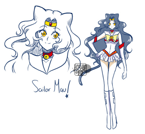 sakura-rose12:Sailor Mau!Thought I’d have a go at what I thought Sailor Mau looked like. I figured S