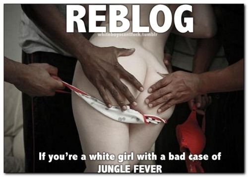 whiteboyscantfuck: REBLOG if youre a white girl Need to find me a sexy white girl